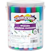 Colorations STAMPBUCK Colorations Washable Marker Stamper Bucket (Pack of 44)