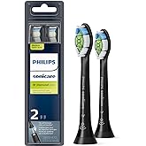 Philips Sonicare DiamondClean Replacement Brush Heads, Black, 2 Pack, HX6062/90