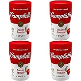 Campbell's Sipping Soup, Creamy Tomato Soup, 11.1 Ounce Microwavable Cup (Pack of 4)