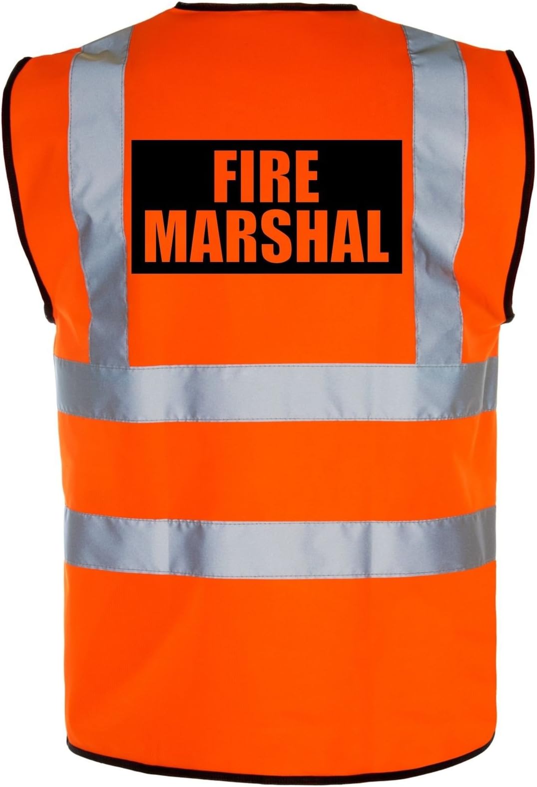 FIRE MARSHAL Hi-Vis High-Viz Visibility Safety Vest/Waistcoat | Yellow/Orange