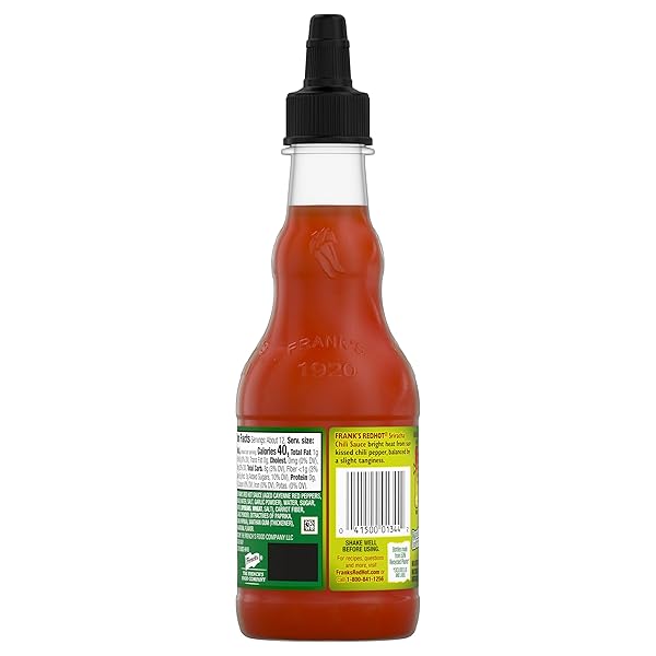 FRANK’S REDHOT SRIRACHA CHILI SAUCE, 12 FL OZ