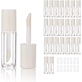 COSIDEA 26pcs Empty White 0.8ml mini lip gloss tubes Sample size lipgloss containers for sample sack lip oil DIY