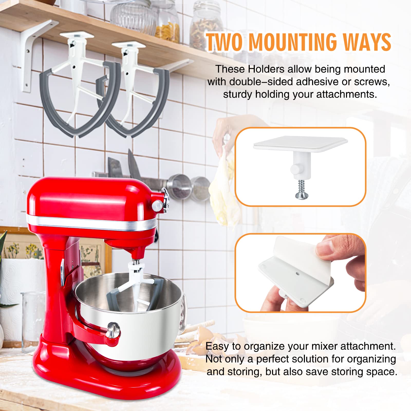 Flex Edge Beater for KitchenAid 6 QT Bowl-Lift Stand Mixer with 2 Kitchen Accessories, Flat Beater Paddle with Flexible Silicone Edges Bowl Scraper, Kitchen Aid Mixers Accessories