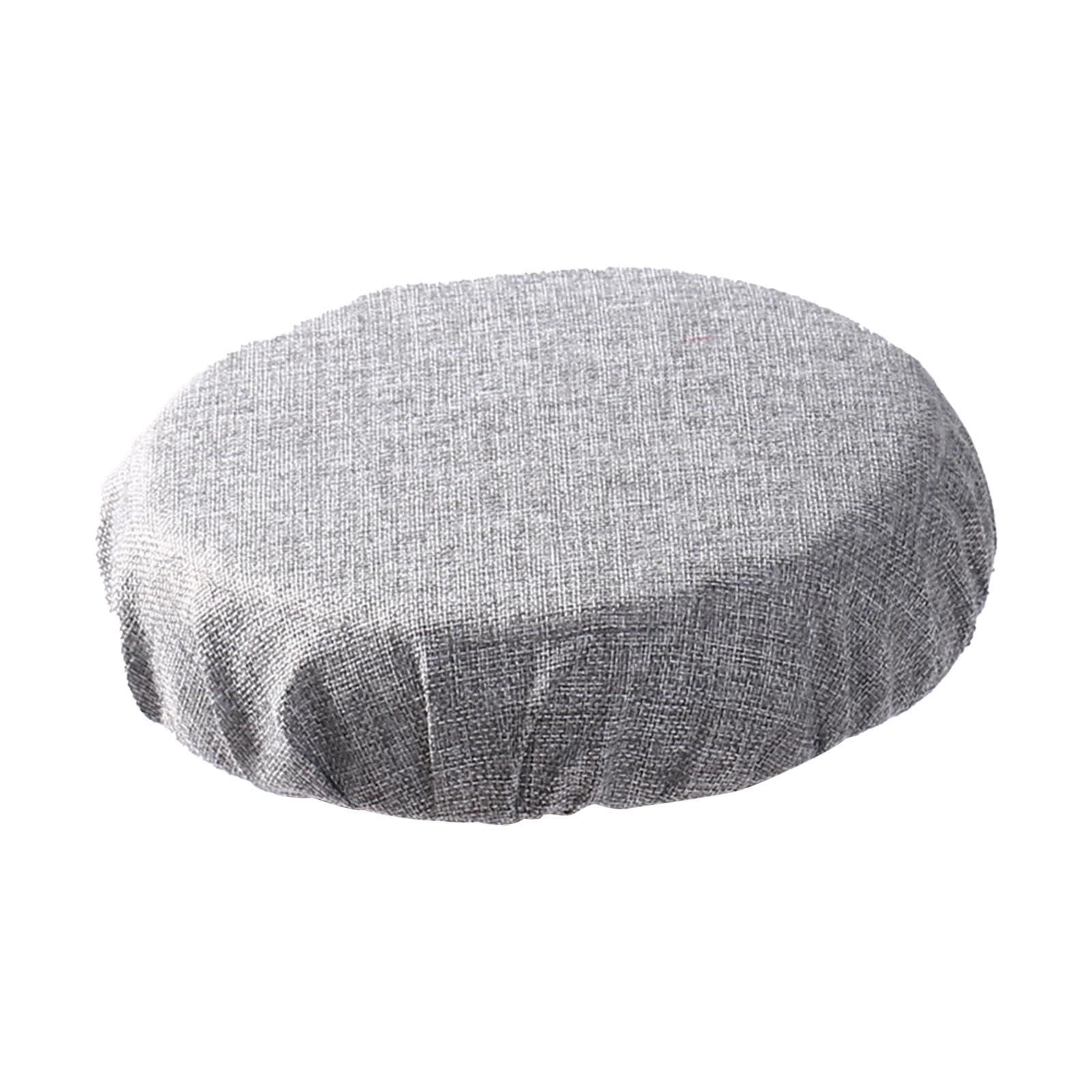 Colcolo Collapsible Stool Cushion Seat Cushion for Chair Portable Telescopic Stool Cushion,Folding Stool Cushion Stool Covers Round for Hiking Porch, Gray Imitation linen