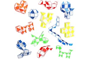 Ganowo Fidget Snake Cube Mini Twist Puzzle(12PACK) -Party Favors, Goody Bag Filler,Carnival Prizes,Classroom Rewards,School,Birthday Gift-Easter Egg Fillers for Kid Brain Teasers Speed Cube