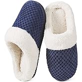 ULTRAIDEAS Women's Warm Winter House Shoes Slippers Memory Foam with Comfy Fleece, Fuzzy Slip-on Indoor Outdoor