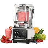 VEVOR Blender, 68 oz Professional Countertop Blenders with Shield, 1400W 26000RPM Kitchen Food Processor Combo, Self-Cleaning, Speed Adjustable, 6 Preset Menu for Smoothies, Ice Crushing, Puree, White
