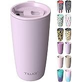 TILUCK 20 oz Tumbler with Lid, Vacuum Insulated Stainless Steel Coffee Mug, Double-Walled Travel Tumbler for Hot and Cold Drinks(LightPurple, 20oz)