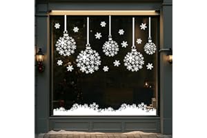 ZOSYLLEY Christmas Stencils for Window Glass Large Christmas Stencils for Crafts Reusable Xmas Snowflake Bauble Holiday Stencil for Painting on Wood Wall Fabrics Decor
