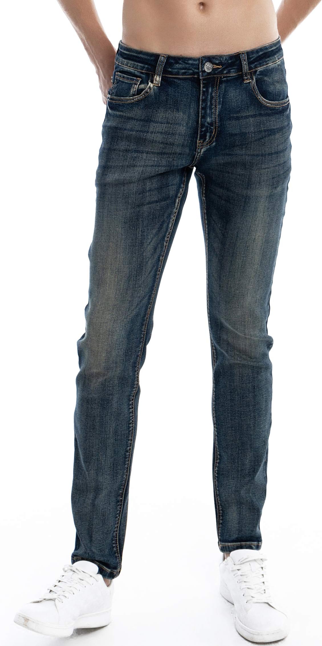 ZLZJeans Pants Slim Fit, Younger-Looking Fashionable Colorful Comfy Stretch Jeans Pants for Men, Skinny Jeans Stretch Fit …
