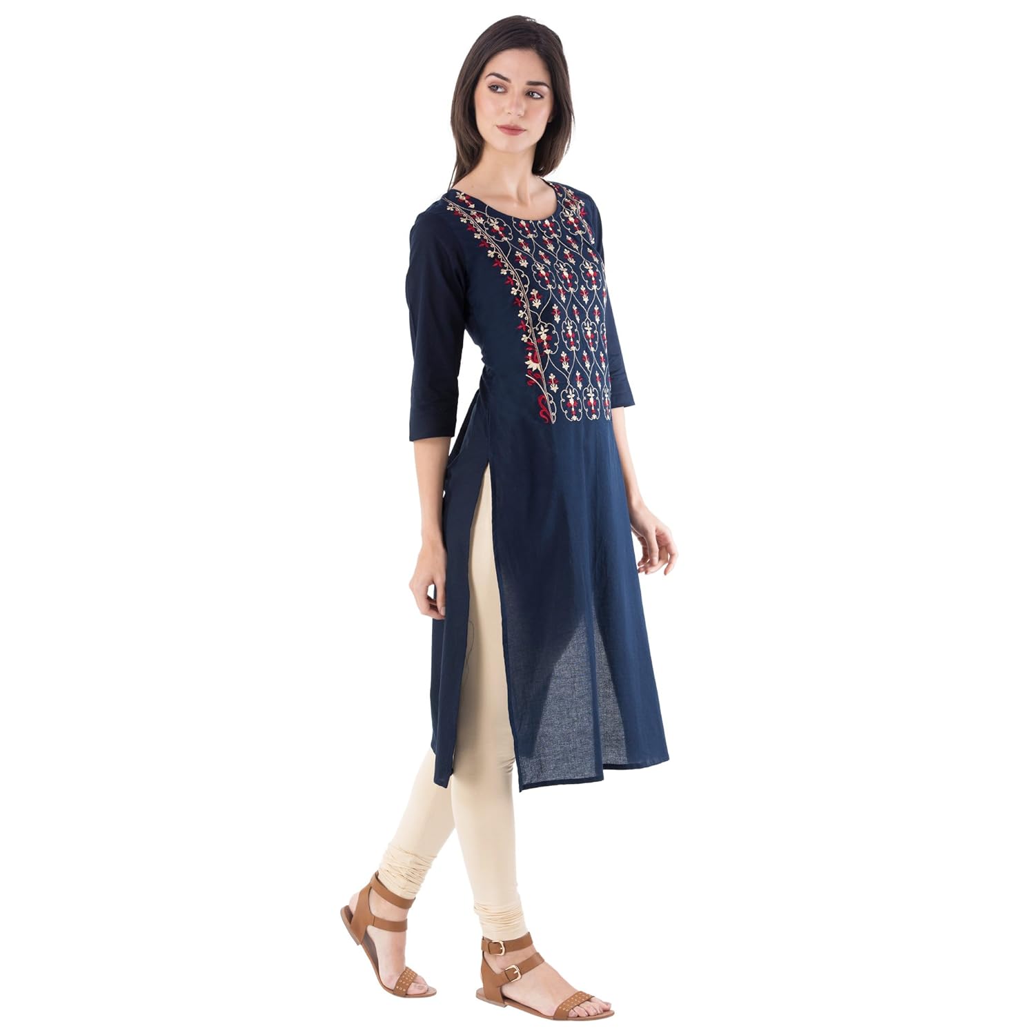 m&d women's cotton kurti
