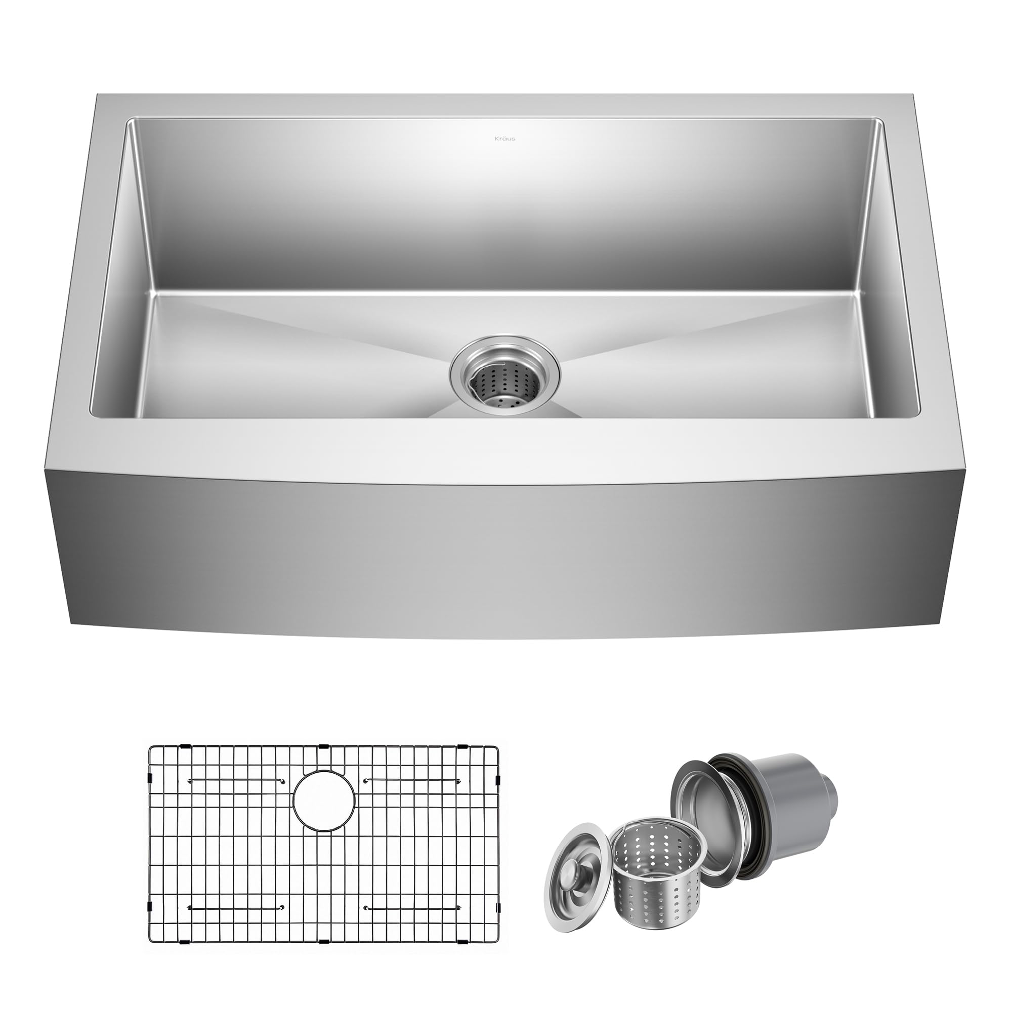Photo 1 of Kraus KHF200-33 Standart PRO Stainless Steel Sink 33 inch Farmhouse Apron Single Bowl 16 gauge