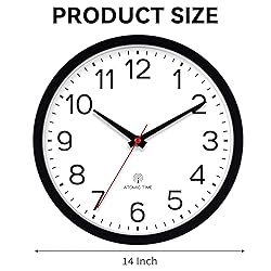 AKCISOT Atomic 14 Inch Wall Clock Analog Clocks for