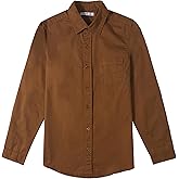 Tronjori Boys Long Sleeve Button Down Cotton Casual Shirt Dress Shirt School Uniform