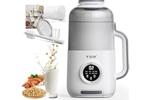 10-in-1 Nut Milk Maker, 40oz Blender Homemade Almond, Oat, Soy, Coconut milk, Juice & Soup, Electric Bean Milk Machine with D