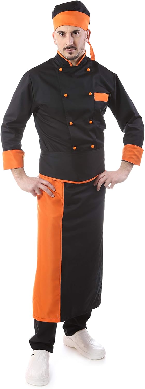 grembiule da chef per uomini e cappello