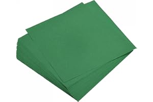 MECCANIXITY Lot de 100 feuilles de papier origami double face vert émeraude 15,2 x 15,2 cm pour projet d'art, débutants, déco