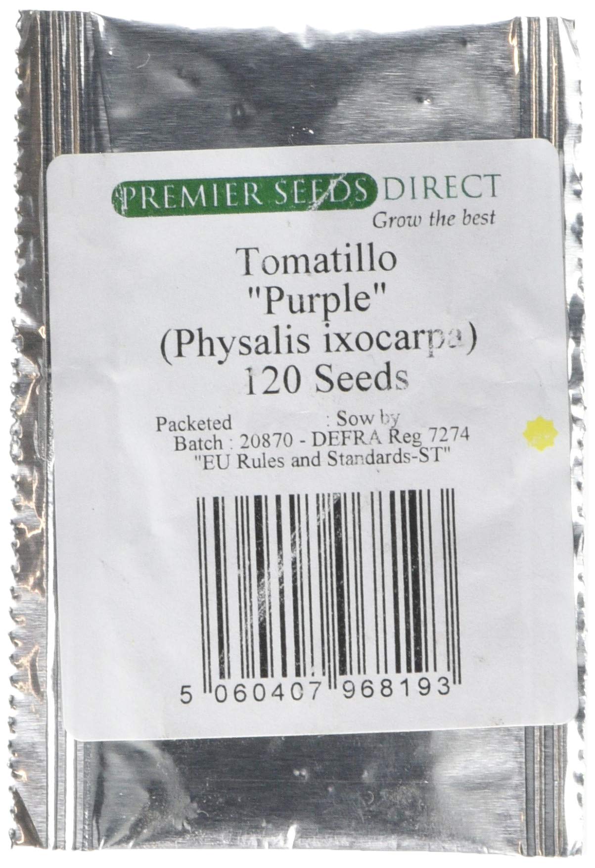 PREMIER SEEDS DIRECT - TOMATILLO - Purple - PHYSALIS IXOCARPA - 50 Seeds