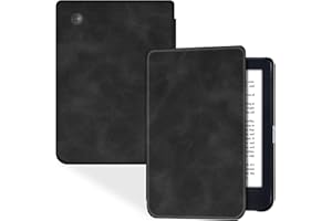 BOZHUORUI for 6" Kobo Clara Colour | BW | 2E eReader Slim Case | Thin & Light | Hard Back Shell | Premium PU Leather Cover wi