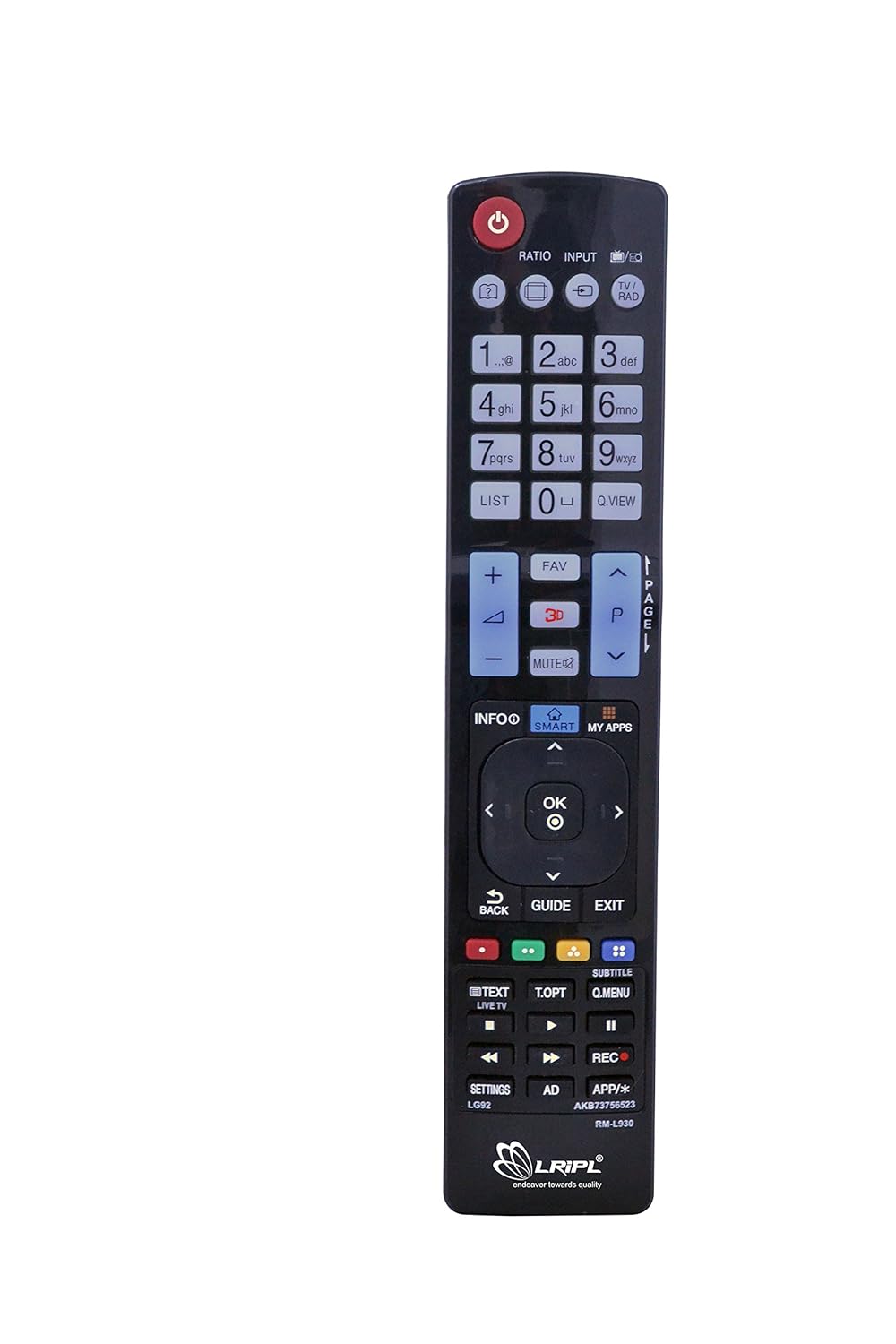 Buy LRIPL Compatible Remote for LG LED/LCD TV With 3D