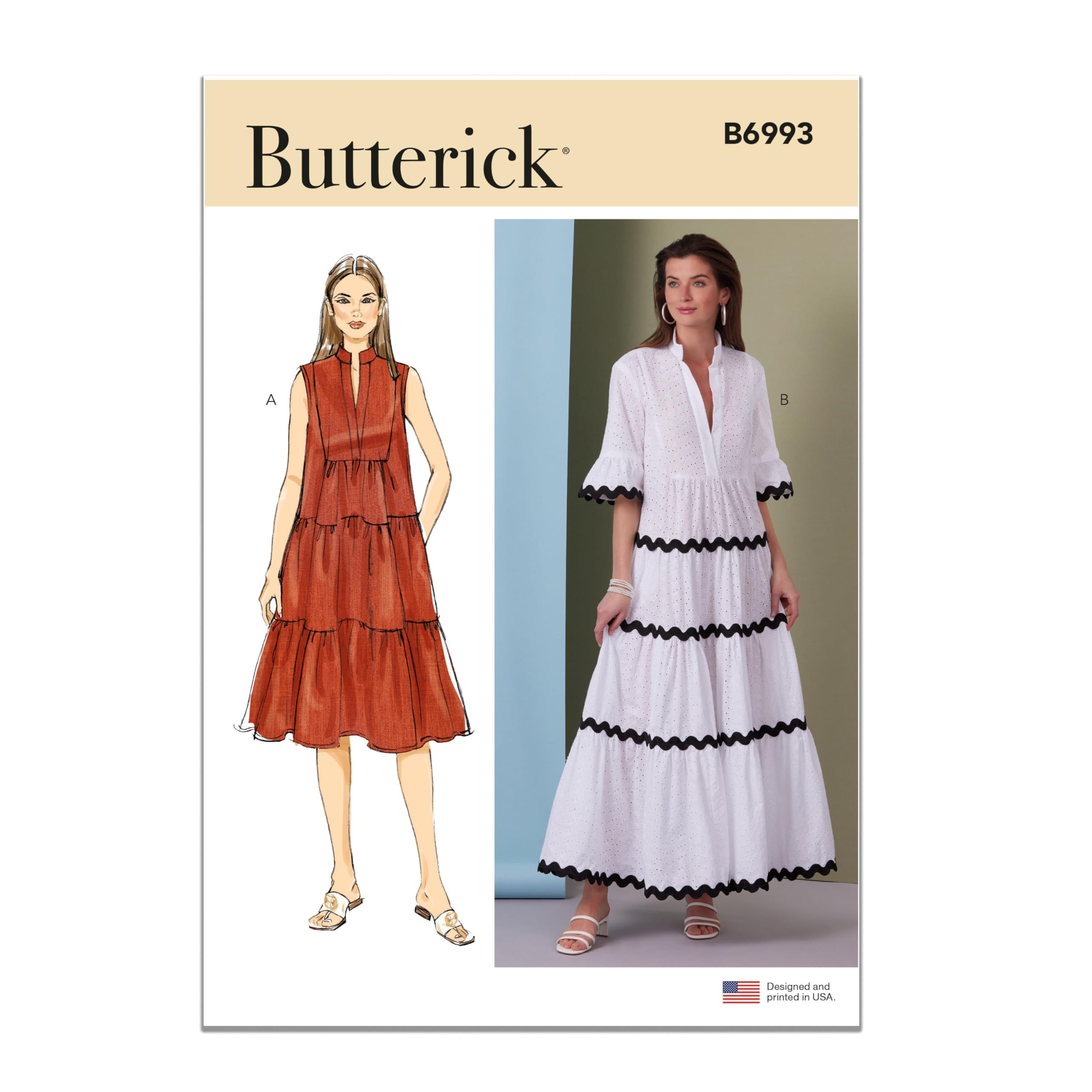 BUTTERICK Paper Pattern B6993K5 Misses' Dresses K5 (8-10-12-14-16)
