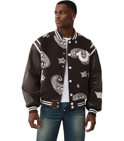 True Religion Sherpa PU Jacket for Men – Faux Leather Winter