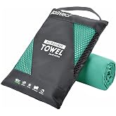 Rainleaf Microfiber Towel Quick Dry Camping &amp; Travel &amp; Gym Towel. Compact | Super Absorbent, Lightweight, Fast Drying. Suitable for Beach, Bath, Backpacking, Hiking, Swim. Apple Green, 60 x 30 in