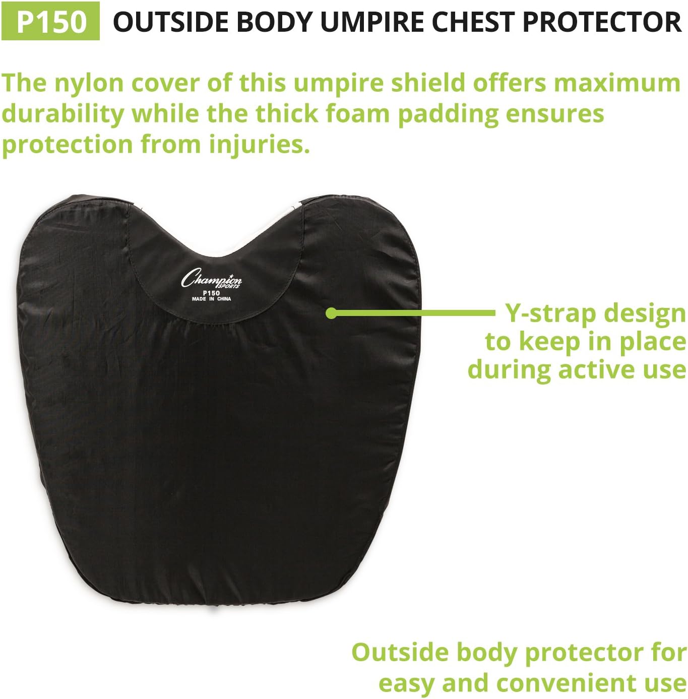 Champion Sports Umbire Exterior Body Chest Protector Pad, Black : Umpires Baseball Chest Protectors : Sports & Outdoors