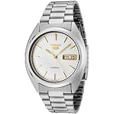 Seiko Men's SNXG47 Seiko 5 Automatic White Dial Stainless Steel Watch
