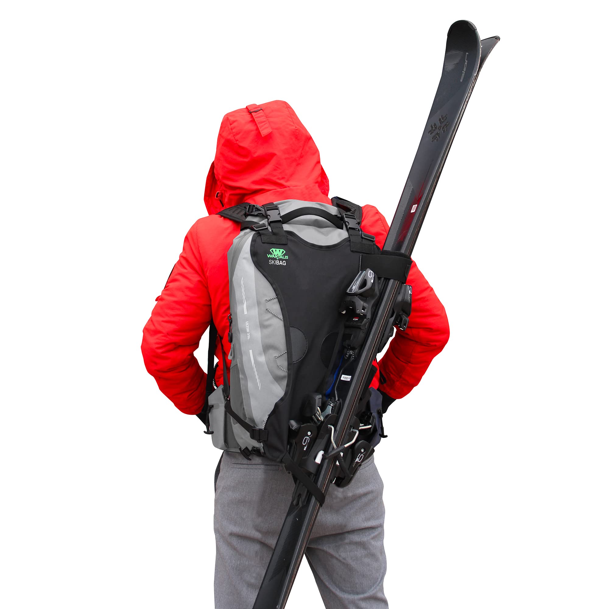 Wantalis Skiback, The Revolutionary Ski Carrier to Keep Both Hands Free | Special for Backpack