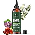 Botanic Hearth Tea Tree Hair Oil for Hair Growth, Strengthening Treatment for Dry & Damaged Hair, Paraben & Sulfate Free, 4 f