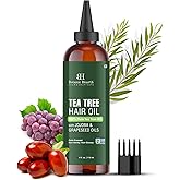 Botanic Hearth Hair Oil for Hair Growth & Home Hair Perm Kit | Strengthening Dry, Frizzy, Damaged Hair & Scalp Treatment | All Hair Types | Tea Tree Hair Oil - 4 Fl Oz