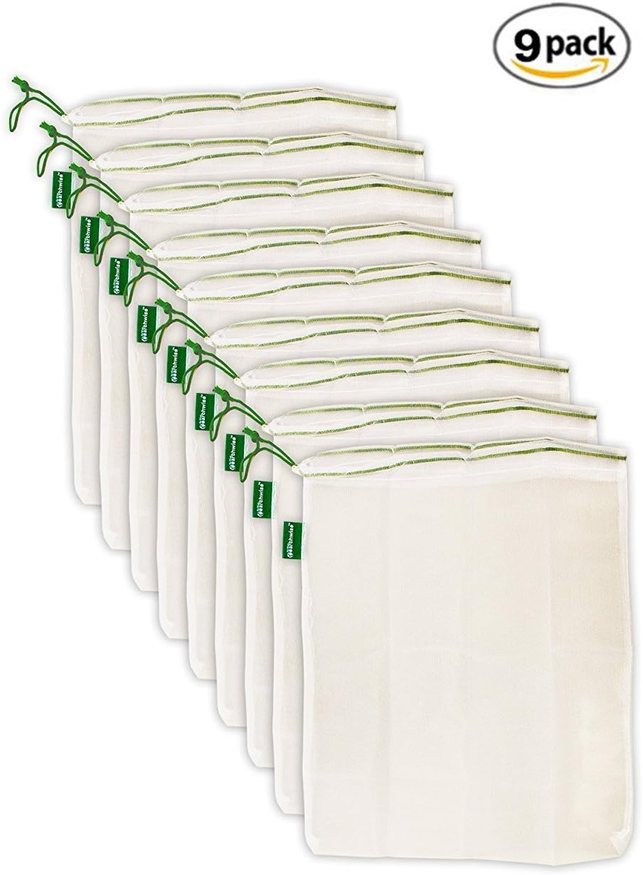 earthwise reusable mesh produce bags