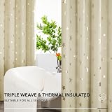Deconovo Blackout Curtains 2 Panels 140x245 cm Star Design Eyelets Dark Beige view 7