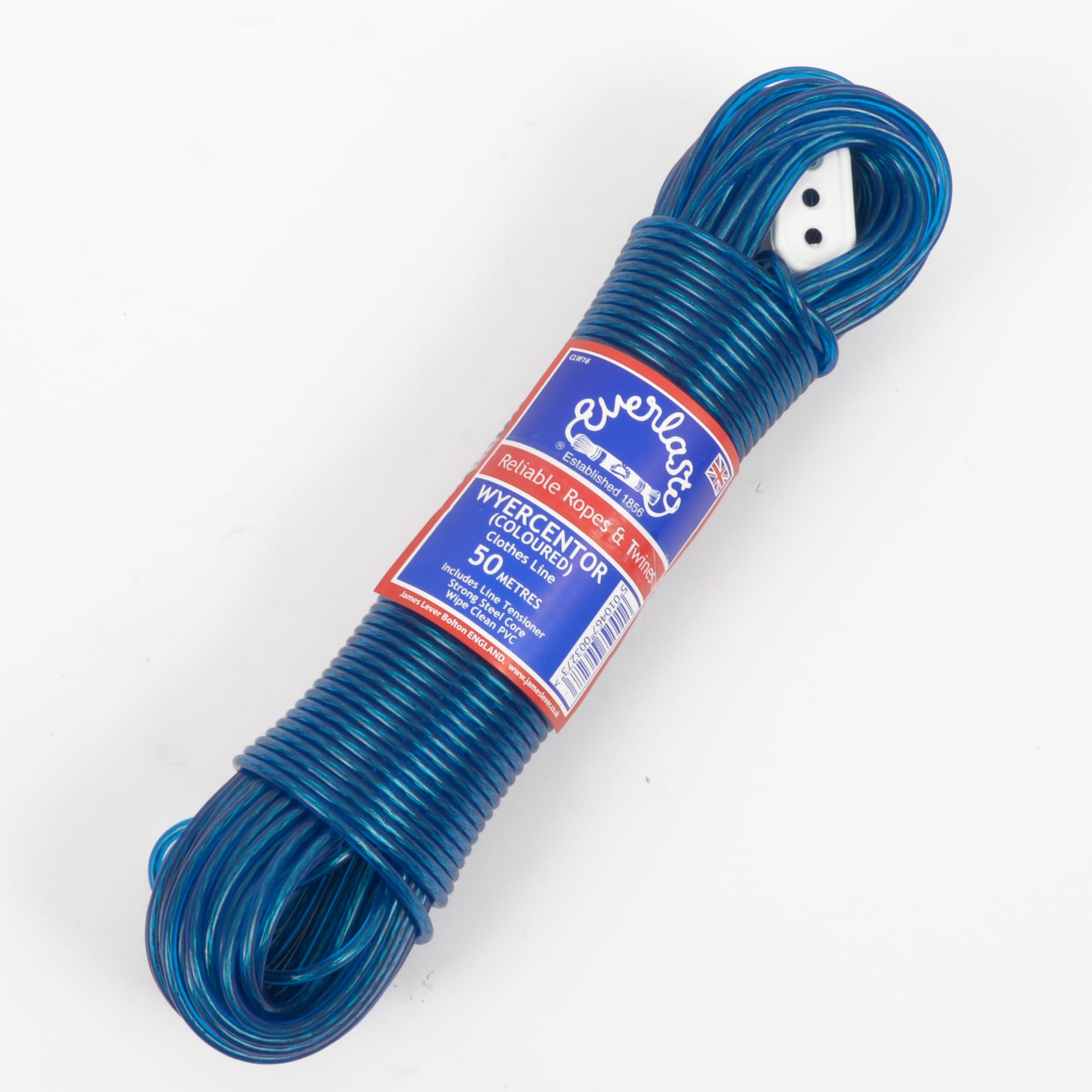 30M - Quality Everlasto 'Wyercentor' Steel Core Coloured Clothes/Washing Line 3.5mm Thick (BLUE)