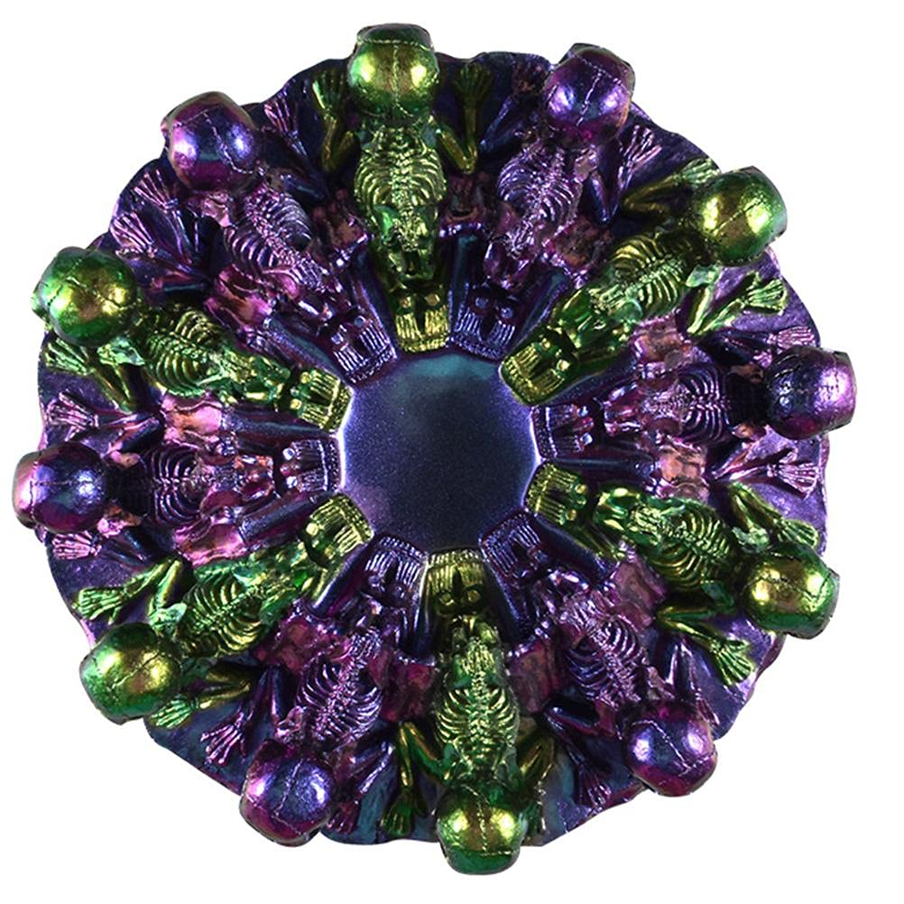 Fencelly Skull Ashtray Resin Casting Mould, Halloween Skull Decration Mould Jewelry Storage Box Mould for DIY Ashtray Crafts