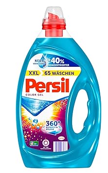 Persil Color-Gel, Flüssigwaschmittel, 360° Reinheit & Pflege, 2er Pack (2 x 65 Waschladungen)