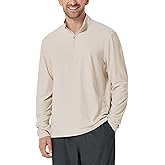 ODODOS Men's Half Zip Performance Shirt - Ultra Soft odSTRATUM Tech Pullover UPF 50+ Breathable Long Sleeve Mock Neck Top