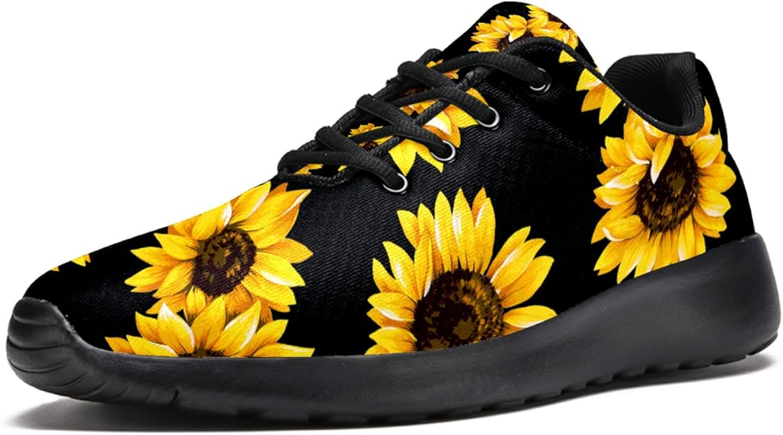 MAPOLO Adorable Sunflower Pattern Black