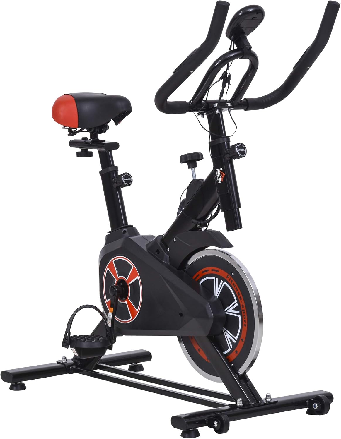 HOMCOM Mini Vélo D'Appartement Pédalier Portable - Exercice Bras Et Jambes Gris