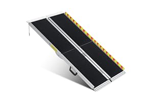 XORZ 5FT Wheelchair Ramp,Compact Accessibility Ramp, Multi-Purpose Ramp for Wheelchairs, Shopping Carts, Picnic Carts, Bicycles & Small Vehicles | 660LBS Weight Capacity, Non-Slip, Foldable