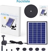 AISITIN 6.5W Solar Fountain with Battery Backup 10 Nozzles Pond Pump view 9