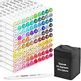 Taotree Alcohol Markers 101 Colors Dual Tips Art Markers Sketch Pens Set, Art Supplies Kit, Drawing Pens Set for Adult Coloring Books Christmas Gifts for for Artist Drawing, Painting, Sketching