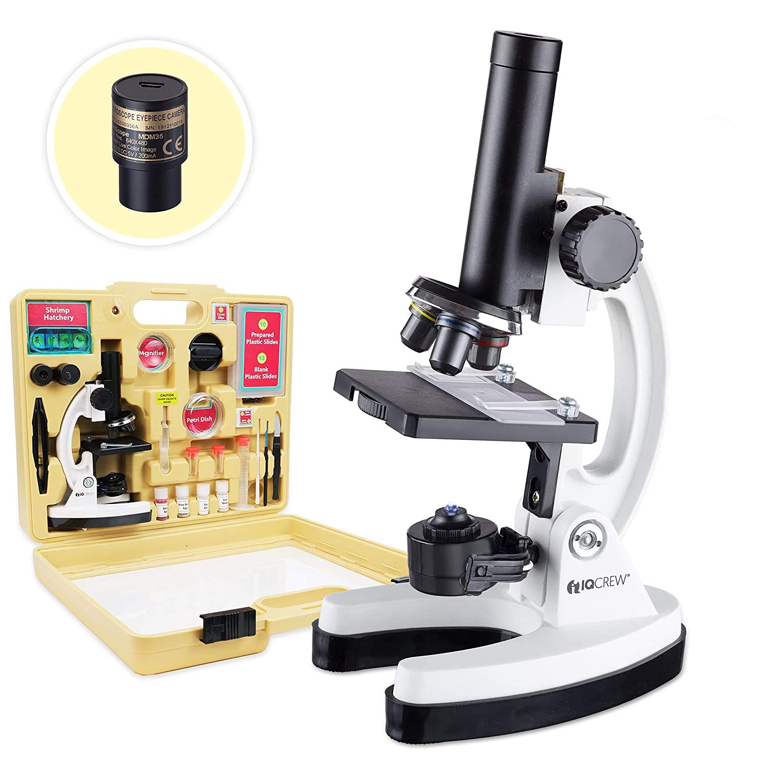 AmScope M40KMDM35 IQCREW by 120X 1200X Kid’s 85+ Piece Premium
