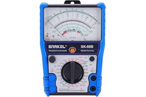 BAFOVY Analog Multimeter, Handheld Meter Tester with Silicone Protective Cover Stand Magnet, Equipment for AC DC Voltage Curr