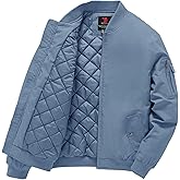 Gopune Men's Windproof Bomber Jacket Warm Water Resistant Windbreaker Winter Outwear Quilted Jackets Coats