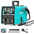 bestarc 145A MIG Welder, 110V/220V Gasless Flux Core MIG Welder/Lift TIG/Stick 3 in 1 Synergic MIG145 5GEN Welding Machine, Portable Flux Welder with Digital Screen Display