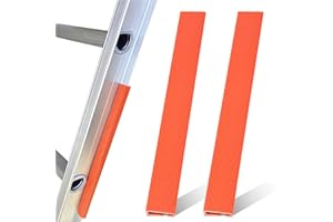 ERETOW Ladder Stabilizer for Gutters and Roof, Anti-Slip Extension Ladder Covers for 1” wide Offset “T” Profile, Ladder Gutter Protector with Strong Grip, Ladder Safety Covers for Scratch Protection - 2 Pack
