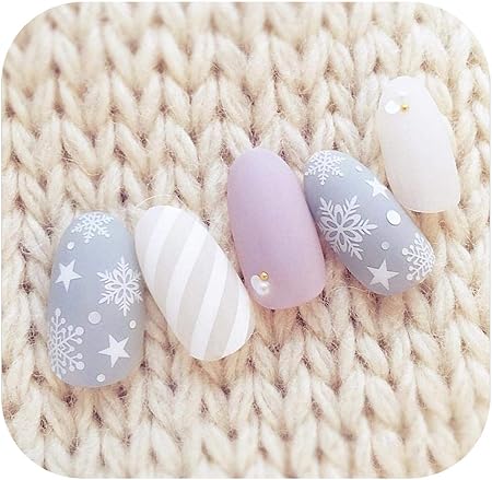 Amazon 白い雪デザインギフト3 Dネイルアートステッカーデカールテンプレートdiyネイルツールデコレーション ダークカーキ Old Street Shapers シール ステッカー 通販