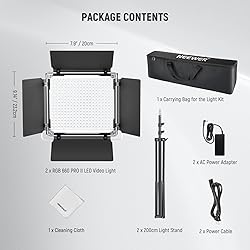 NEEWER Upgraded 660 PRO II RGB LED Video Light with